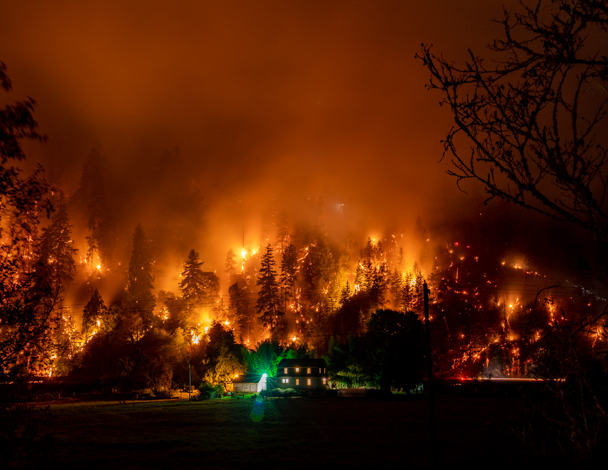 the Sweet Creek Milepost 2 Fire